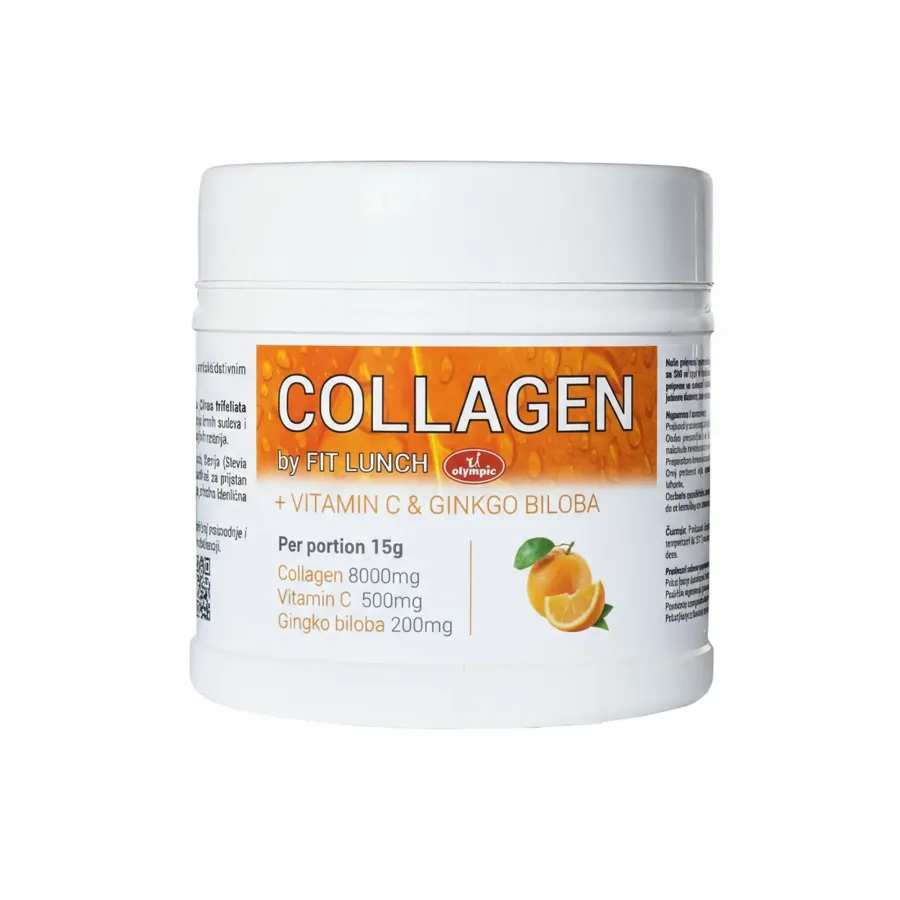 Olympic Kolagen + Vitamin C i Gingko Biloba, POMORANDZA1, 450g